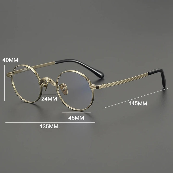 Gatenac Women's Full Rim Oval Square Titanium Eyeglasses Gxyj2116