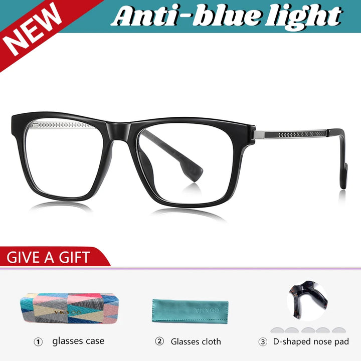 Vicky Unisex Full Rim Square Tr 90 Titanium Reading Glasses 97203