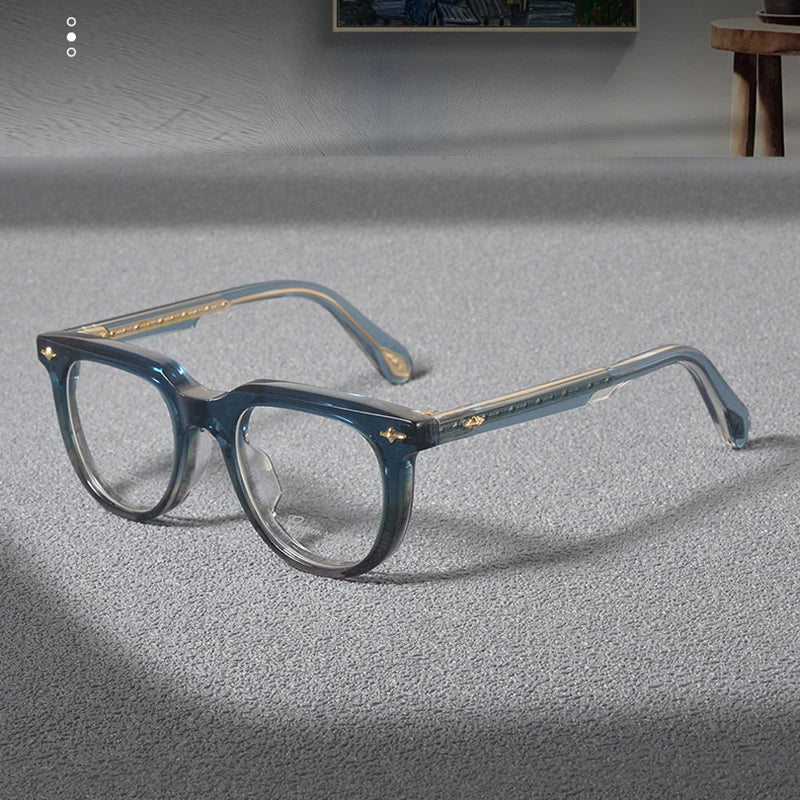 Nobler Unisex Full Rim Flat Top Square Acetate Eyeglasses 51094