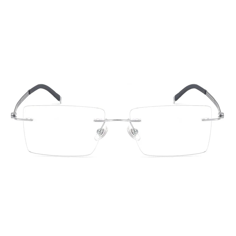 Bclear Men Rimless Square Titanium Eyeglasses MY-6054