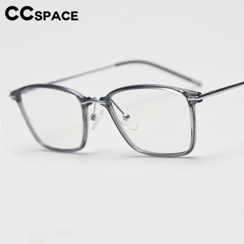 CCspace Women's Full Rim Small Square Tr 90 Titanium Eyeglasses 301814 Full Rim CCspace   