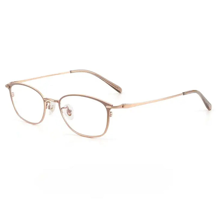 Summer Flower Women's Full Rim Square Oval Titanium Eyeglasses 70224