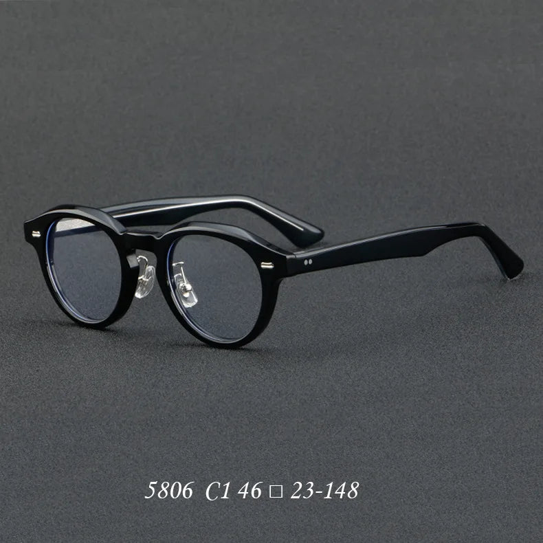 CCspace Unisex Full Rim Square Acetate Eyeglasses 57413 Full Rim CCspace black  