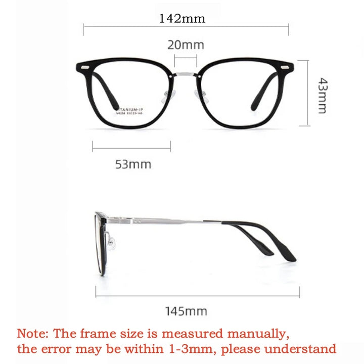 Xbora Unisex Full Rim Classic TR-90 Titanium Eyeglasses M6256 — view 2 | Xbora at FuzWeb