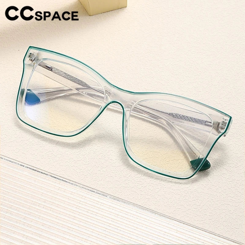 CCspace Women's Full Rim Square Cat Eye Polycarbonate Eyeglasses 301337 Full Rim CCspace   