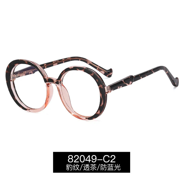 Handoer Women's Full Rim Oval Round Tr 90 Alloy Eyeglasses 48209