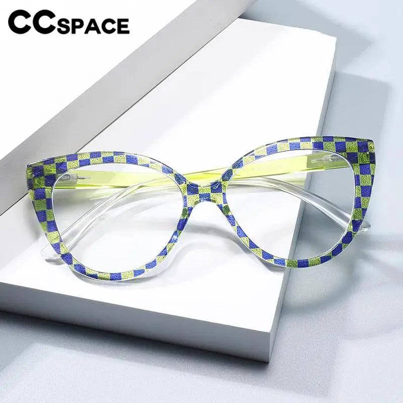 CCspace Women's Full Rim Cat Eye Tr 90 Titanium Reading Glasses R57566 Reading Glasses CCSpace   