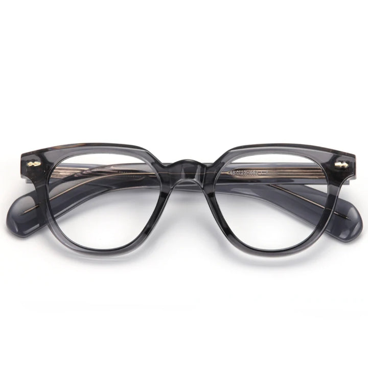 Muzz Unisex Full Rim Oval Brow Line Acetate Eyeglasses 48638