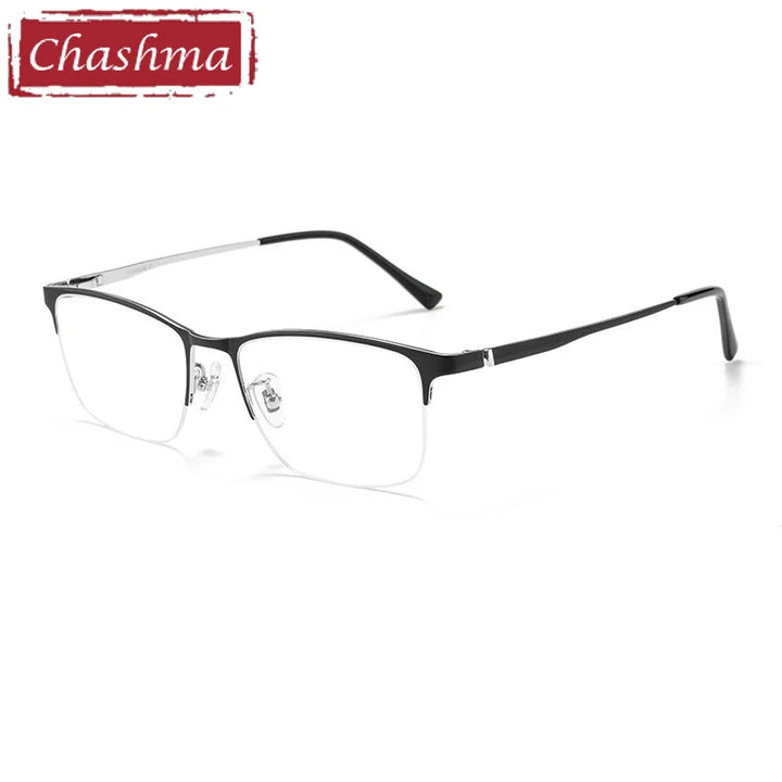 Chashma Ottica 89566 men's semi-rimless pure titanium prescription eyeglasses