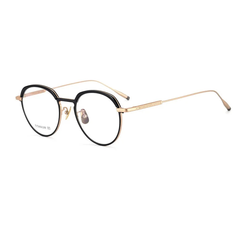 Aimee Unisex Full Rim Square Oval Titanium Acetate Eyeglasses 14346 Full Rim Aimee   