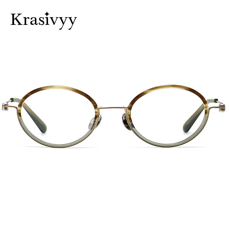 Krasivyy Unisex Full Rim Oval Titanium Prescription Eyeglasses ARLT6907 - view 2