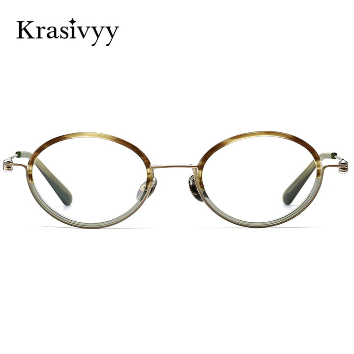 Krasivyy Unisex Full Rim Oval Titanium Prescription Eyeglasses ARLT6907 - view 2
