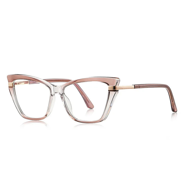 CCspace Women's Full Rim Butterfly Tr 90 Titanium Reading Glasses 310902