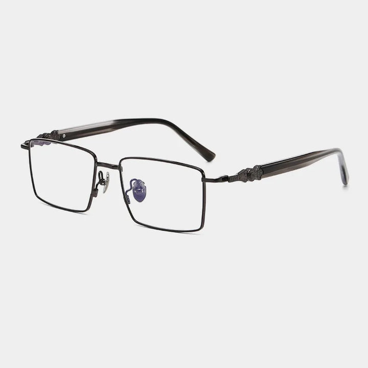 Blackmask Unisex Full Rim Square Titanium Eyeglasses BM-T6863