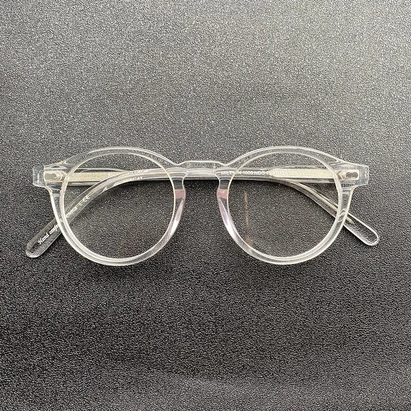 Bobbie Unisex Full Rim Round Acetate Eyeglasses 1201