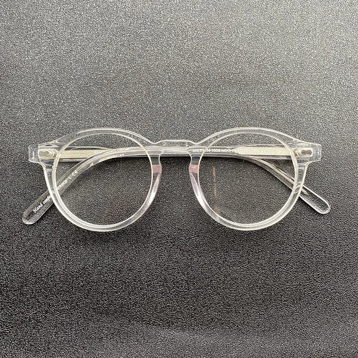 Bobbie Unisex Full Rim Round Acetate Eyeglasses 1201