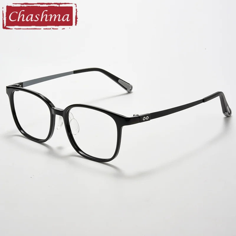 Chashma Ochki Unisex Full Rim Square Tr 90 Titanium Eyeglasses 699905