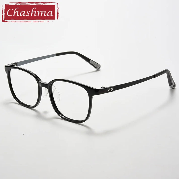 Chashma Ochki Unisex Full Rim Square Tr 90 Titanium Eyeglasses 699905