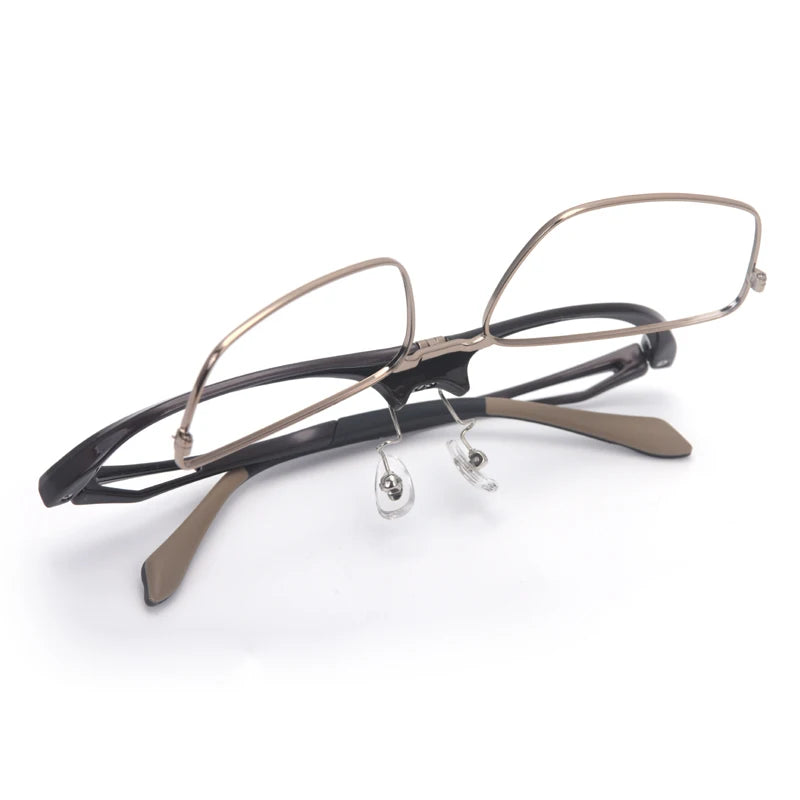 Muzz 9807 unisex flip up square alloy prescription eyeglasses — view 12