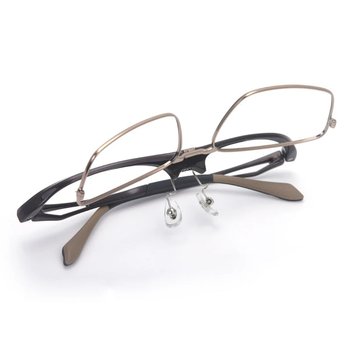 Muzz 9807 unisex flip up square alloy prescription eyeglasses — view 12