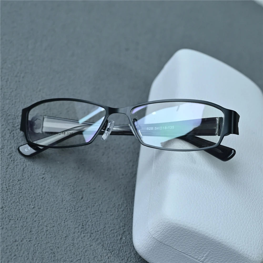 Cubojue Unisex Full Rim Rectangle Alloy Reading Glasses C628 Reading Glasses Cubojue +300 black 