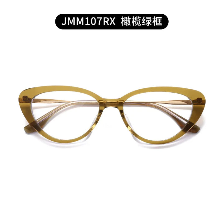 Nobler Unisex Full Rim Oval Thick Acetate Titanium Eyeglasses 422107