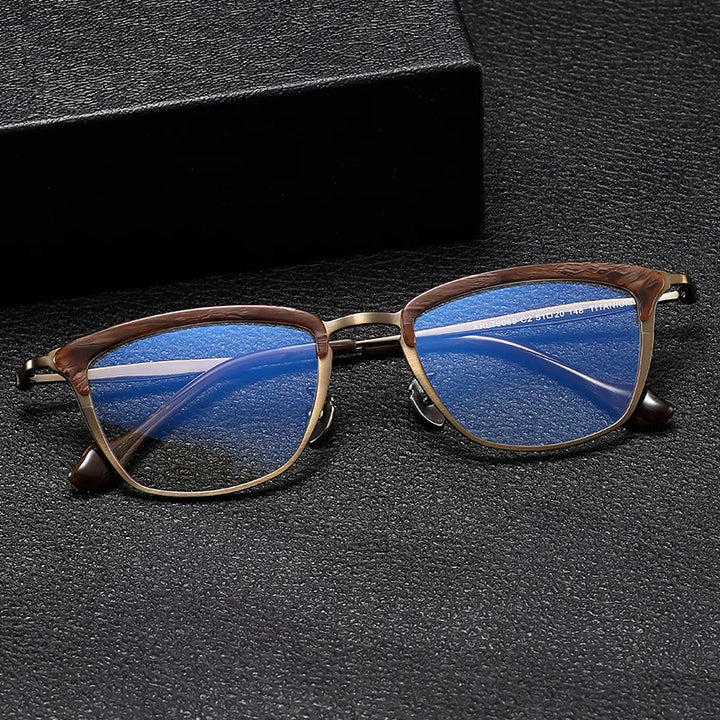 Blackmask Unisex Full Rim Square Titanium Eyeglasses BM-AT6069
