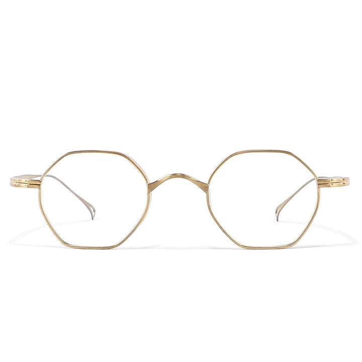 Black Mask Unisex Full Rim Geometric Titanium Eyeglasses BM-KN152