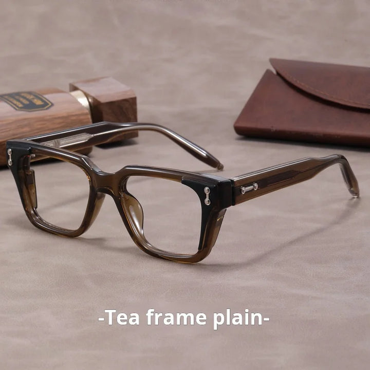 Xbora Unisex Full Rim Square Brow Line Tr 90 Alloy Eyeglasses 629864