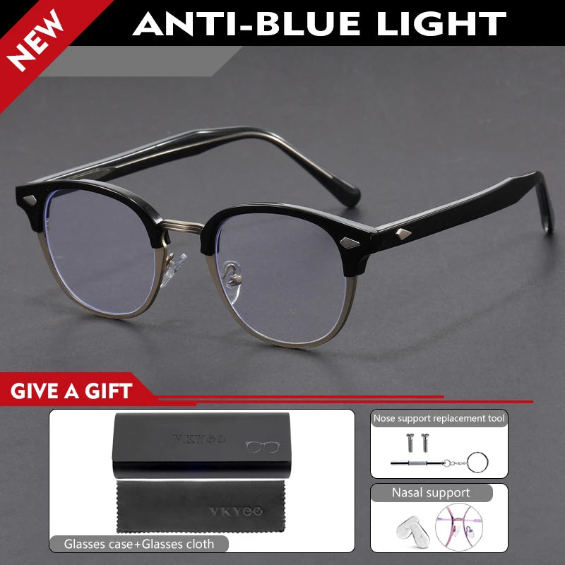 Vicky Unisex Full Rim Round Tr 90 Titanium Reading Glasses 10306