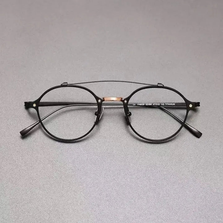 Aimee 470022 Women’s Titanium Full Rim Double Bridge Round Frames FuzWeb