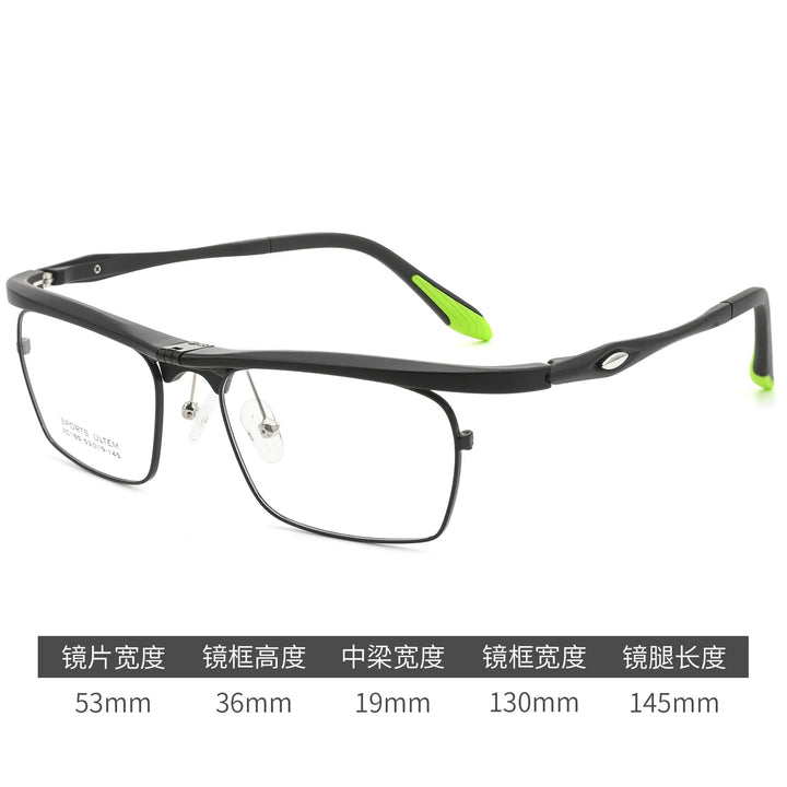 Bclear Unisex Full Rim Rectangle ULTEM Sports Eyeglasses BSF-Z189C