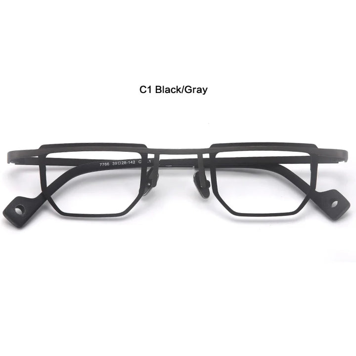 Muzz T7766 men's very small pure titanium prescription eyeglasses — view 6