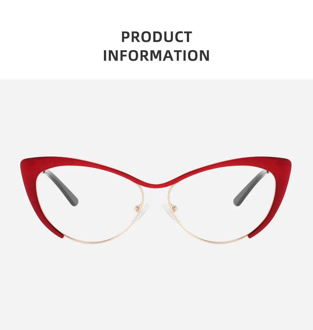 Laoyehui Women's Full Rim Myopic Cat Eye Reading Glasses 80771 Reading Glasses Laoyehui   