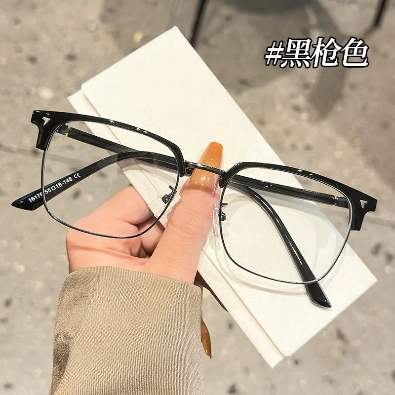 Zirosat Unisex Full Rim Square Tr 90 Alloy Eyeglasses 16178 Full Rim Zirosat C1