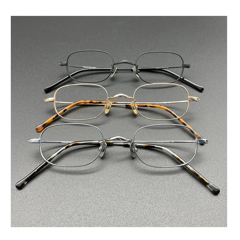 Muzz Men's Full Rim Small Round Or Square Titanium Eyeglasses 503- R103 Full Rim Muzz   