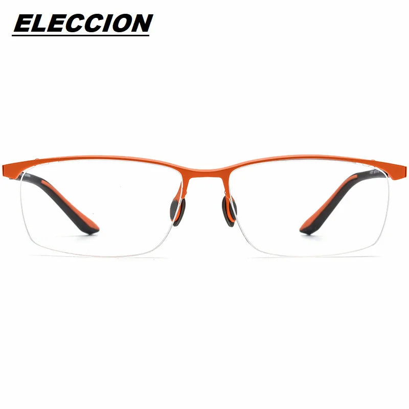 Eleccion Unisex Semi Rim Brow Line Titanium Sport Eyeglasses 17301 Semi Rim Eleccion