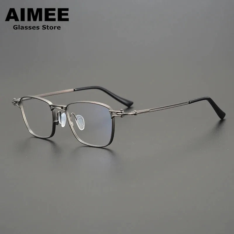 Aimee Unisex Full Rim Square Titanium Acetate Eyeglasses 5890