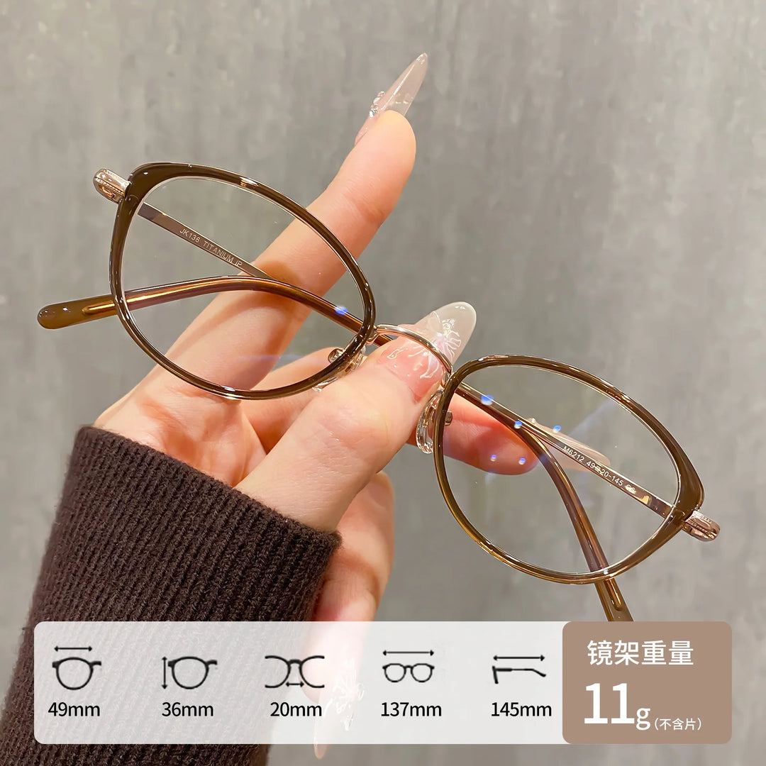 Gmei Optical M6212Y women's oval alloy TR-90 prescription eyeglasses — view 8
