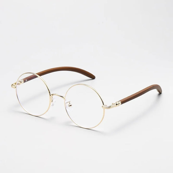 Hdcrafter Unisex Full Rim Round Titanium Alloy Eyeglasses 411102