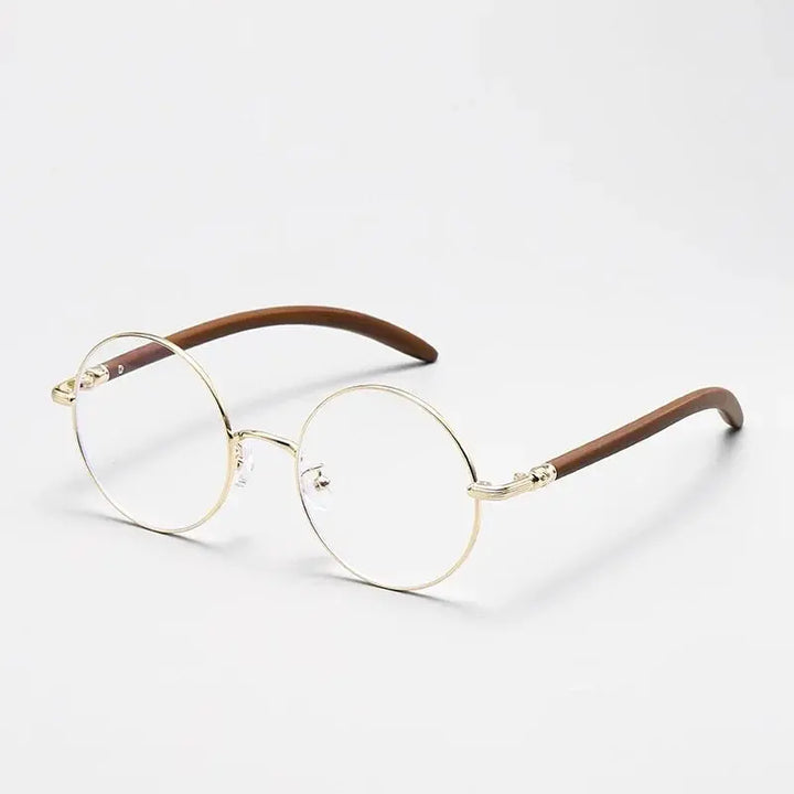 Hdcrafter Unisex Full Rim Round Alloy Frames 102000 Hdcrafter Eyeglasses