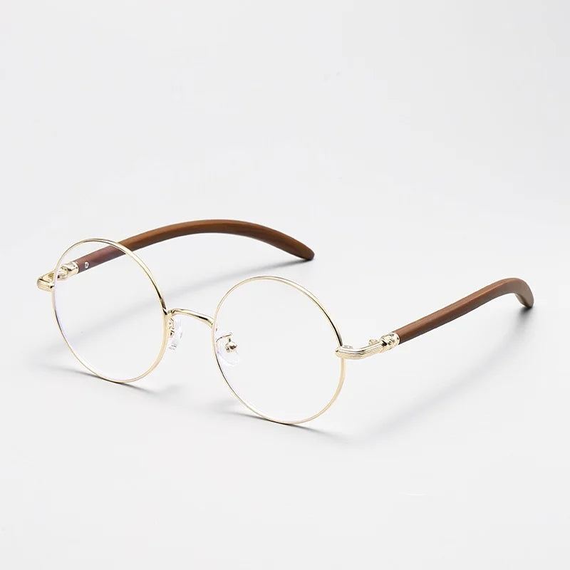 Hdcrafter Unisex Full Rim Round Titanium Acetate Eyeglasses 681102