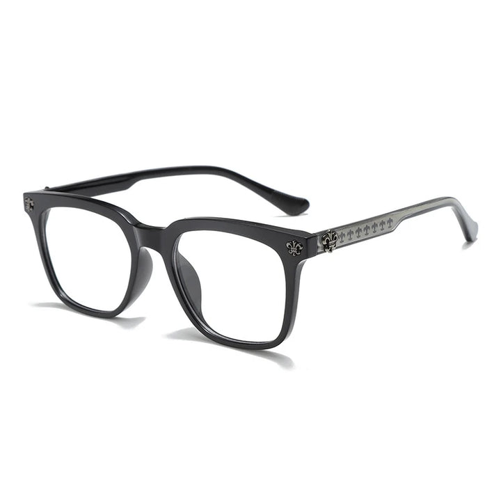 Yimaruili Unisex Full Rim Square Tr 90 Eyeglasses Y72318 Full Rim Yimaruili Eyeglasses Matte Black  