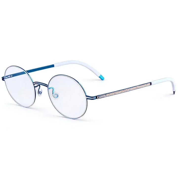 Bobbie 471258 Womens 134mm Full Rim Round Titanium Frames — view 1 | Bobbie at FuzWeb