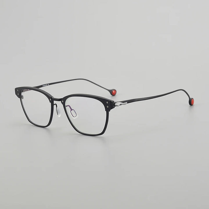 Muzz Unisex Full Rim Square Titanium Acetate Eyeglasses 316402