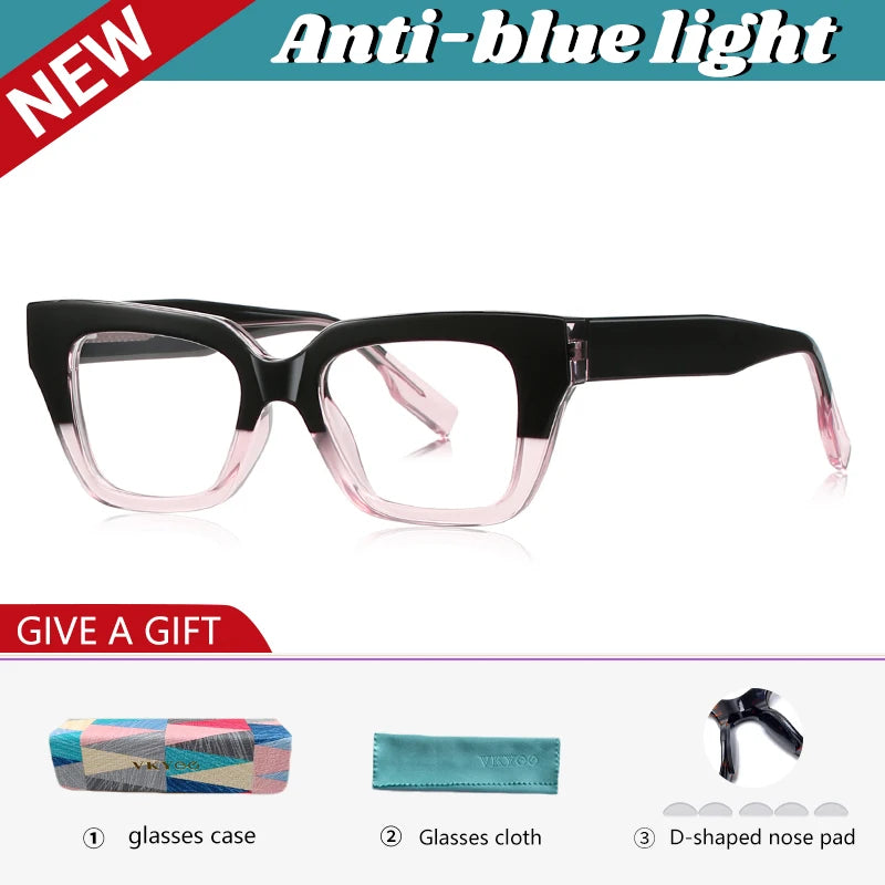 Vicky Women's Full Rim Square Tr 90 Titanium Reading Glasses 138001