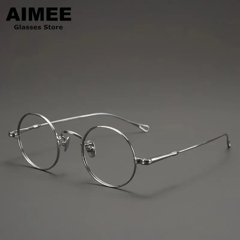 Aimee Women's Full Rim Round Titanium Eyeglasses 541505