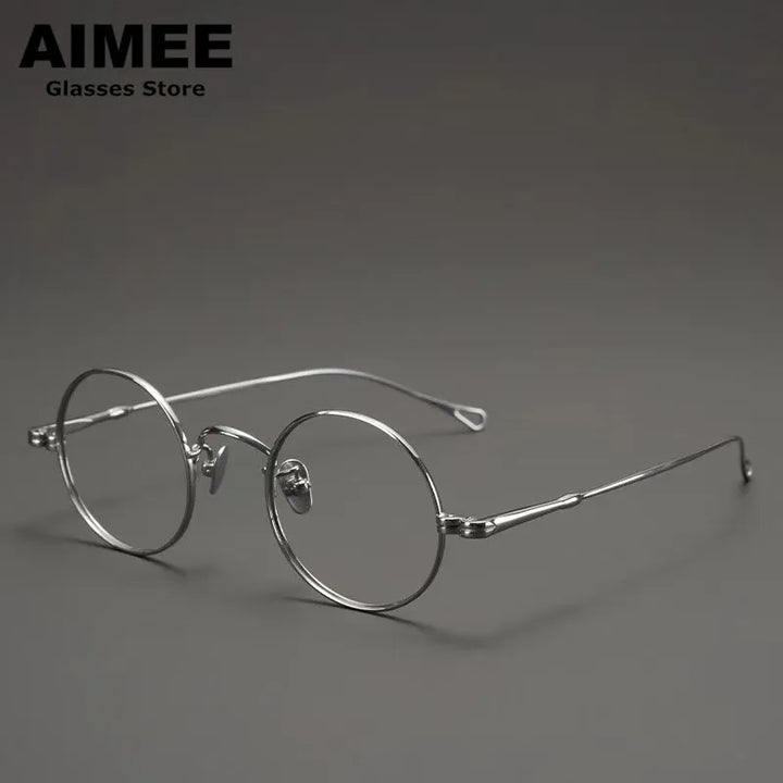 Aimee Women's Full Rim Round Titanium Eyeglasses 541505