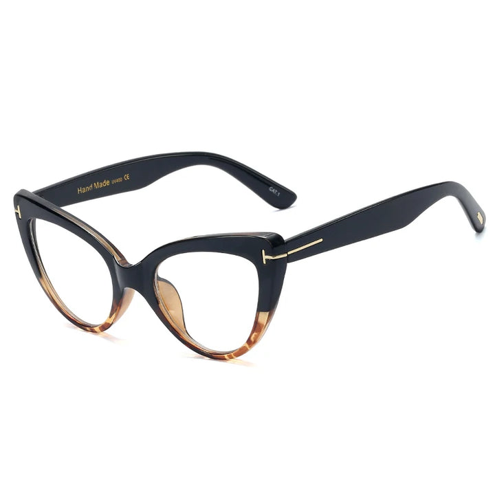 Handoer Unisex Full Rim Oval Cat Eye Acetate Eyeglasses 97398