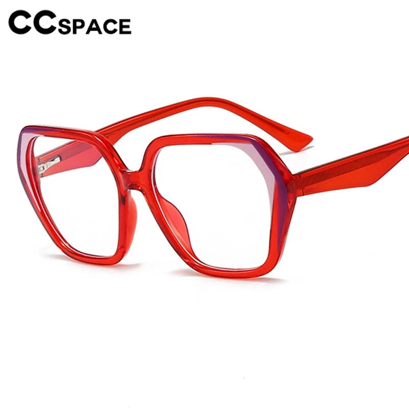 CCspace Women's Full Rim Irregular Square Polycarbonate Eyeglasses 3003 Full Rim CCspace   